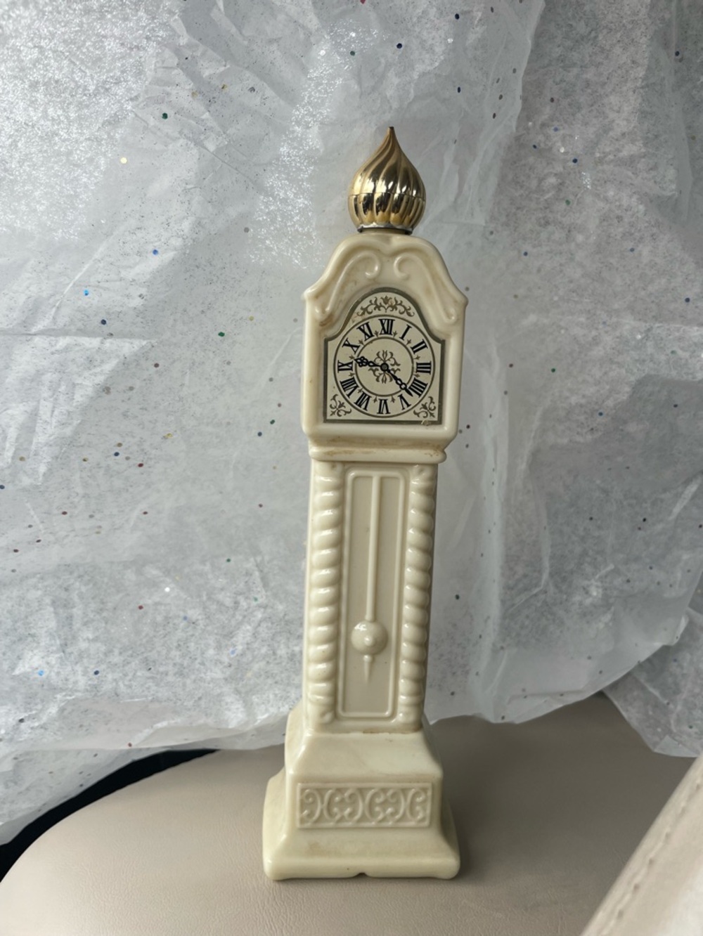 Vintage 1970’s grandfather clock perfume bottle by Avon